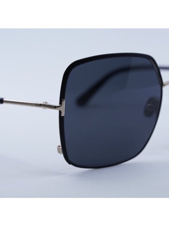 Tom Ford Raphaela FT1006 02A Sunglasses Black/Gold Square Frame, Smoke Lenses main image 7